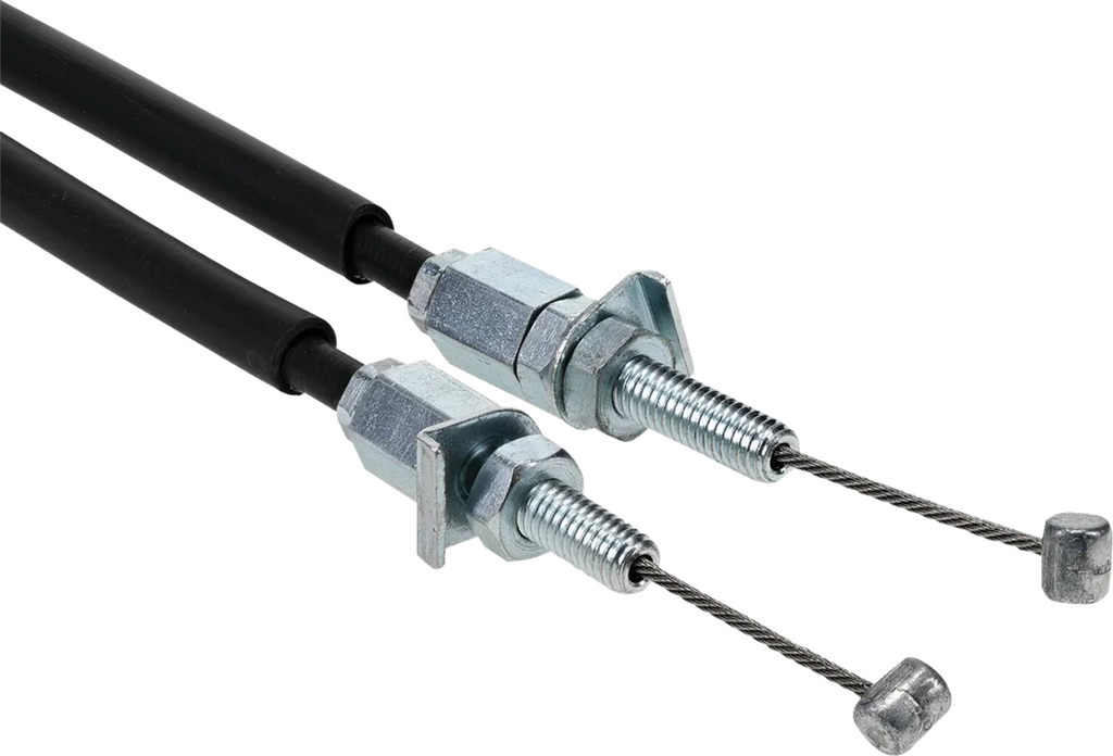 Moose Offroad Black Vinyl Throttle Cable - Stock Length - Honda 45-1273 - Back View