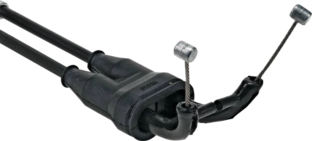 Moose Offroad Black Vinyl Throttle Cable - Stock Length - Honda 45-1273 - Installation View