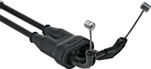 Load image into Gallery viewer, Moose Offroad Black Vinyl Throttle Cable - Stock Length - Honda 45-1273 - Installation View