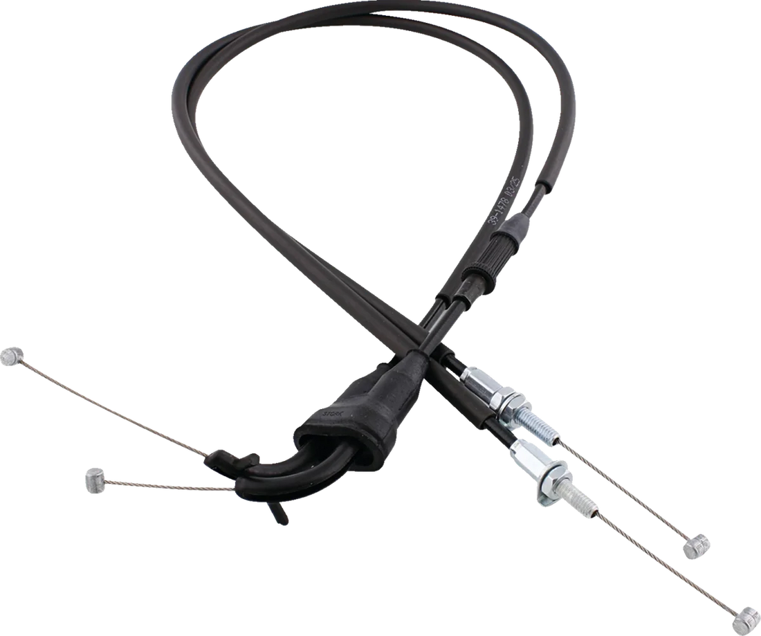 Moose Offroad Black Vinyl Throttle Cable - Stock Length - 45-1279 fits Honda CRF - Side View