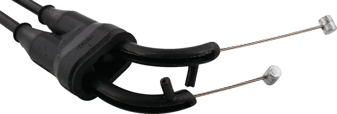 Moose Offroad Black Vinyl Throttle Cable - Stock Length - 45-1279 fits Honda CRF - Installation View
