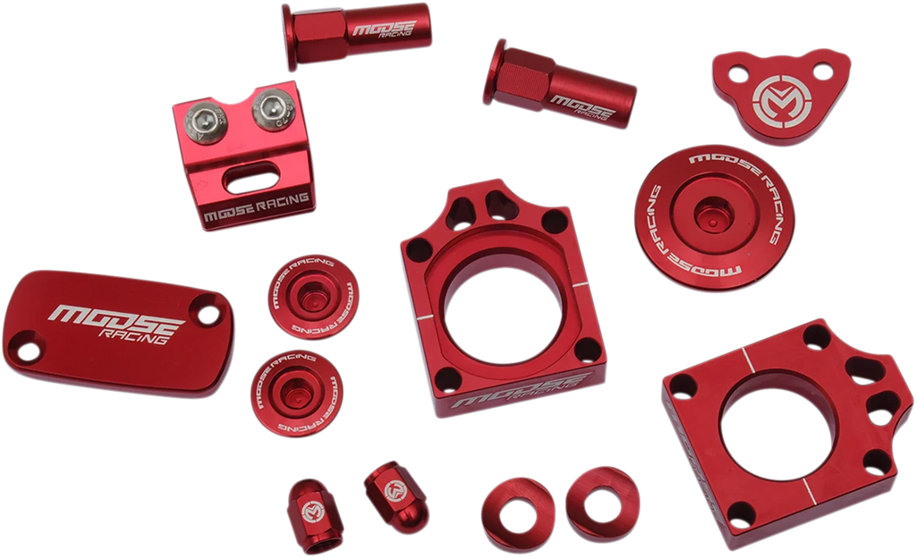 Moose Offroad Bling Pack - Red M57-1007R fits Honda - Side View