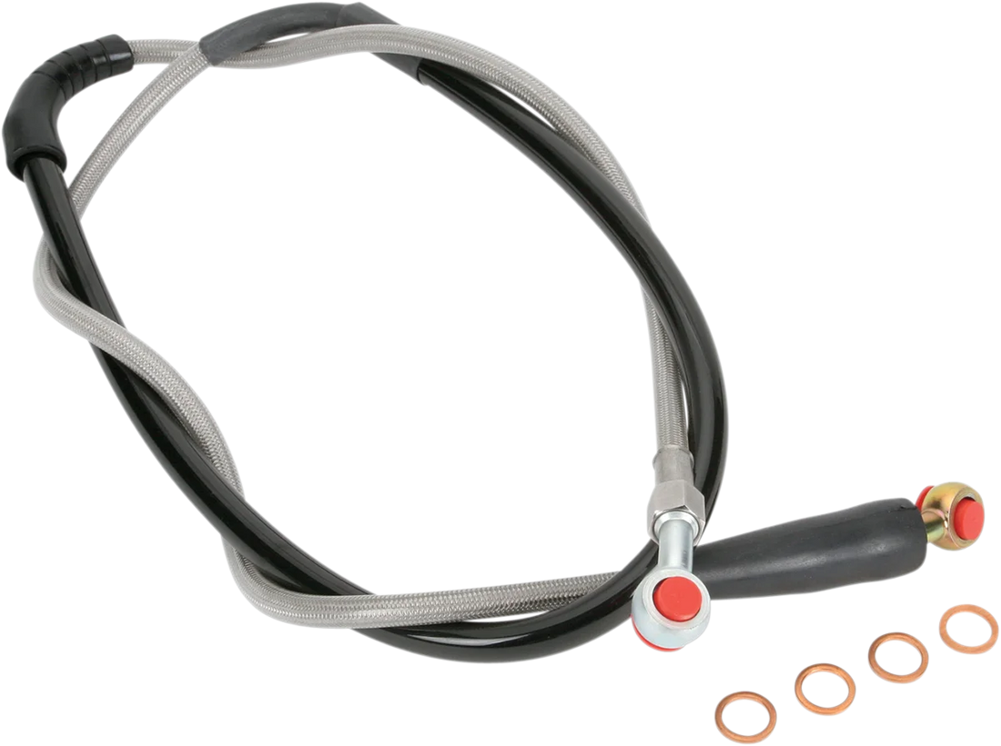 Moose Offroad Brake Line - Front - Stainless Steel - H02-1-029/P fits Honda - Detail View