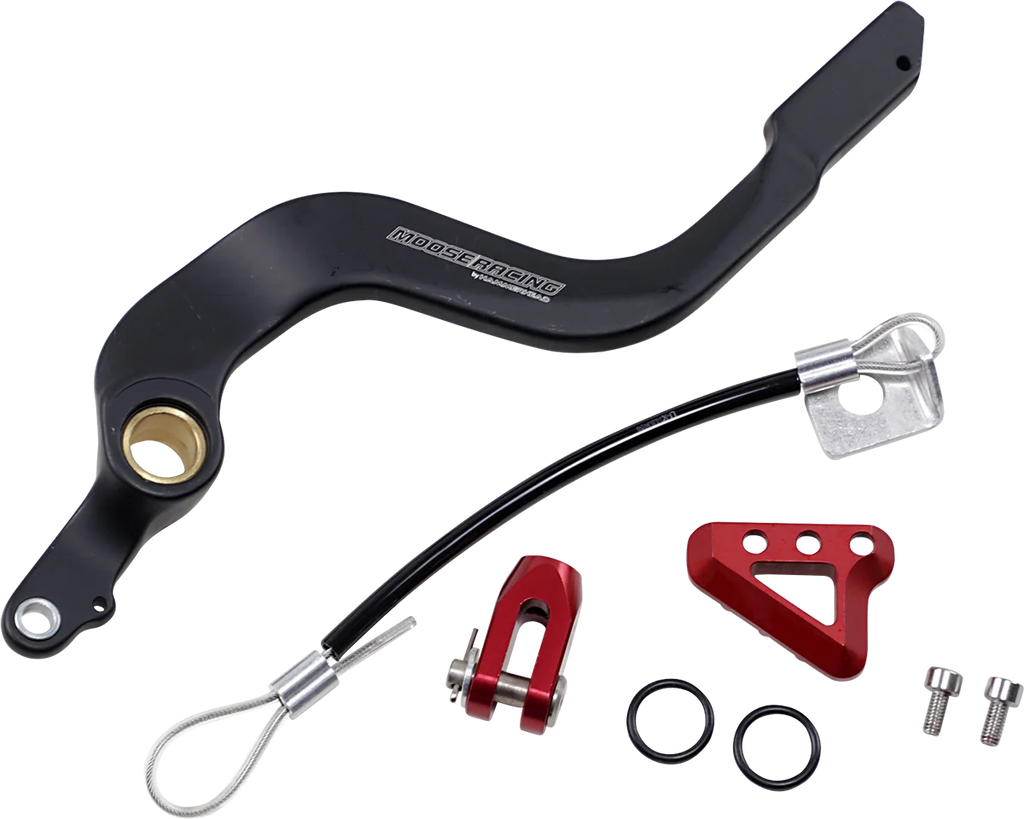 Moose Offroad Brake Pedal - Red - 82-0105-21-11 fits Honda - Side View