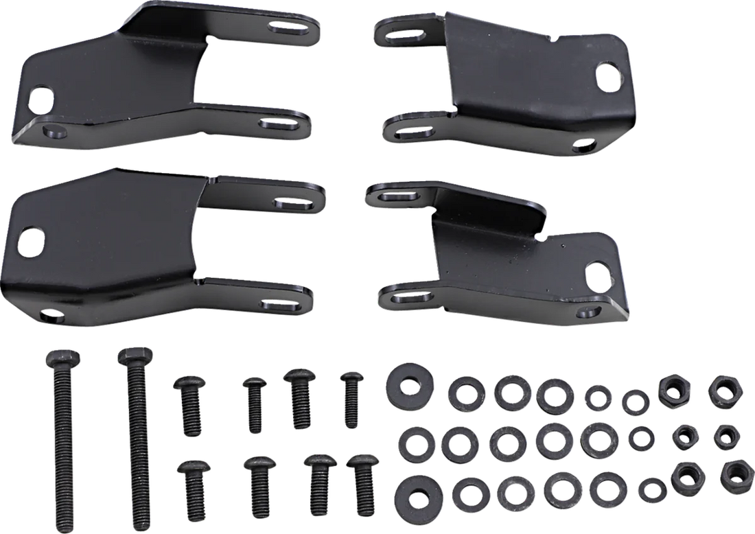 Moose Offroad Bumper Hardware - Front - 244.7160.1 fits Yamaha Grizzly - Side View