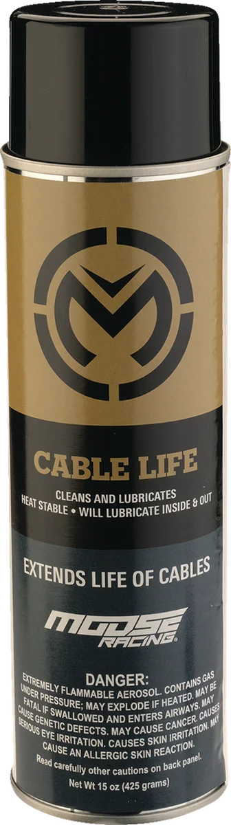 Moose Offroad Cable Lube - 15 oz. net wt. - Aerosol MALCB241215 - Side View