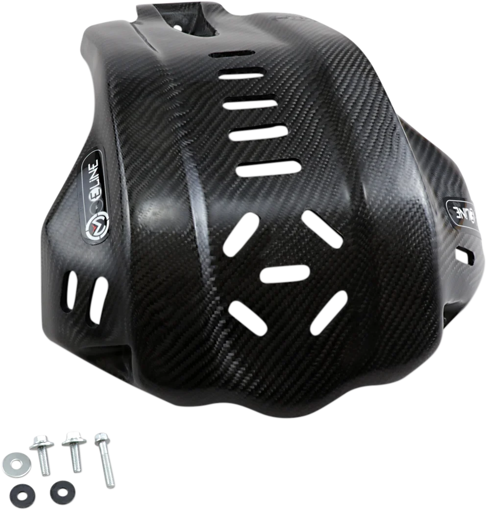 Moose Offroad Carbon Fiber Skid Plate - HSP25018 fits Honda - Side View