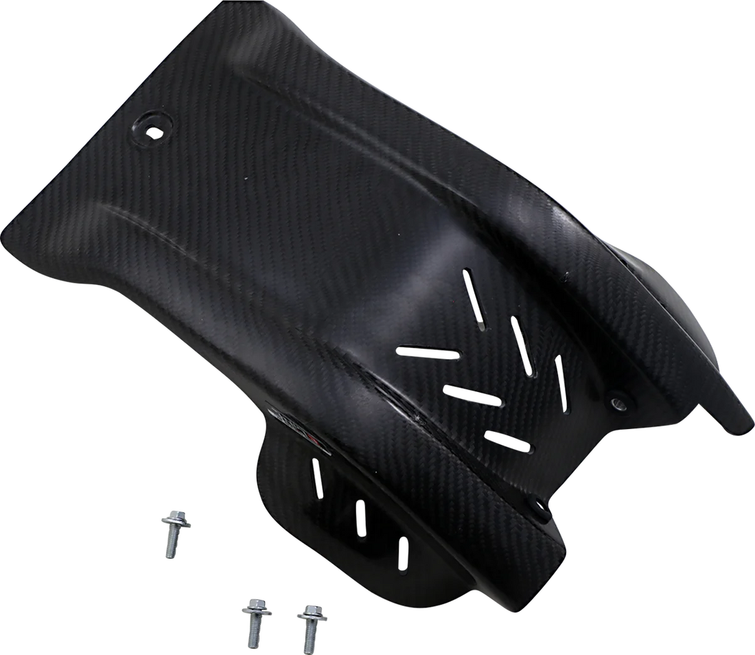 Moose Offroad Carbon Fiber Skid Plate - MSP45019T fits Gas Gas / Husqvarna / Ktm - Side View