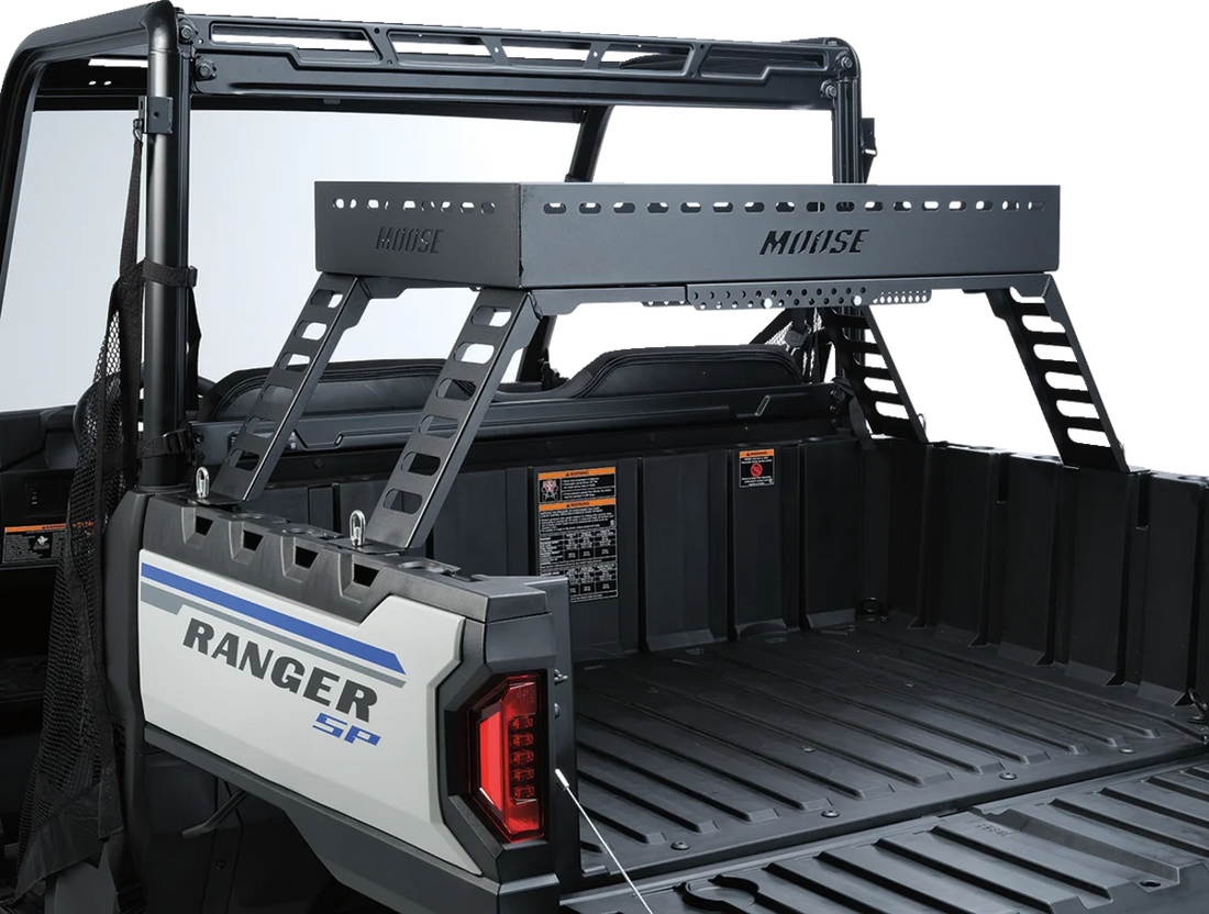 Moose Offroad Cargo Bed Rack - Upper Deck System - Large 4044PF - Back View