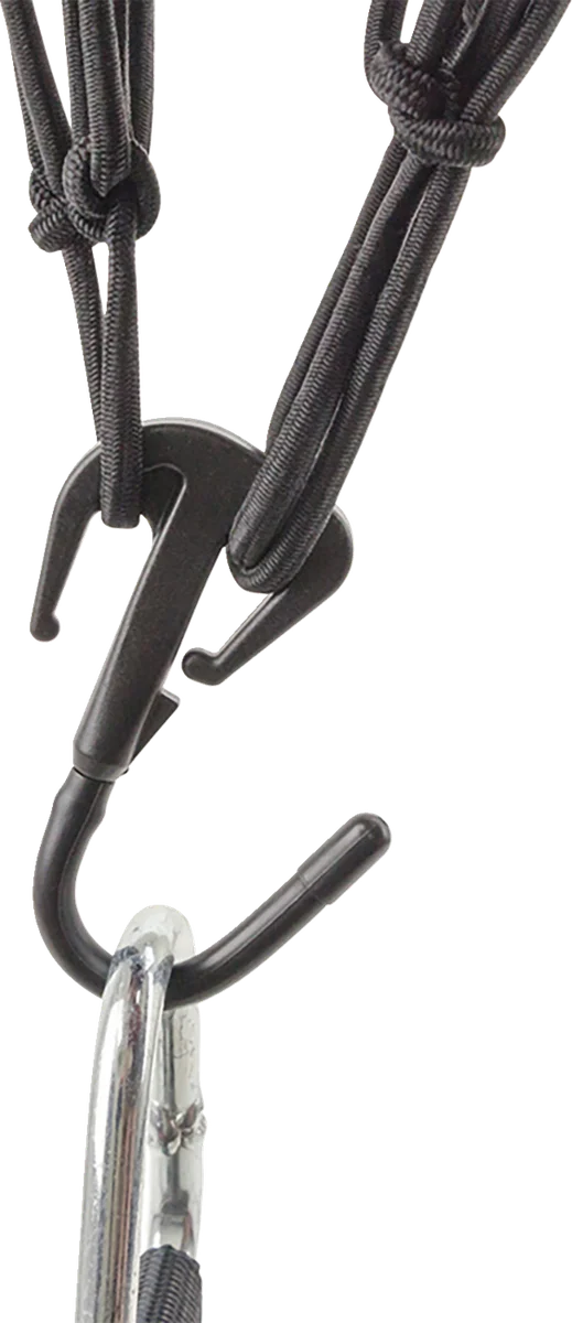 Moose Offroad Cargo Net - Adjustable - 15" x 15" - Black 50152-NM - Back View