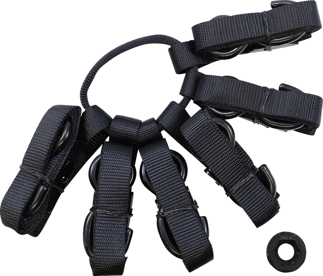 Moose Offroad Cargo Straps - UTV - Black O10-6745 - Side View