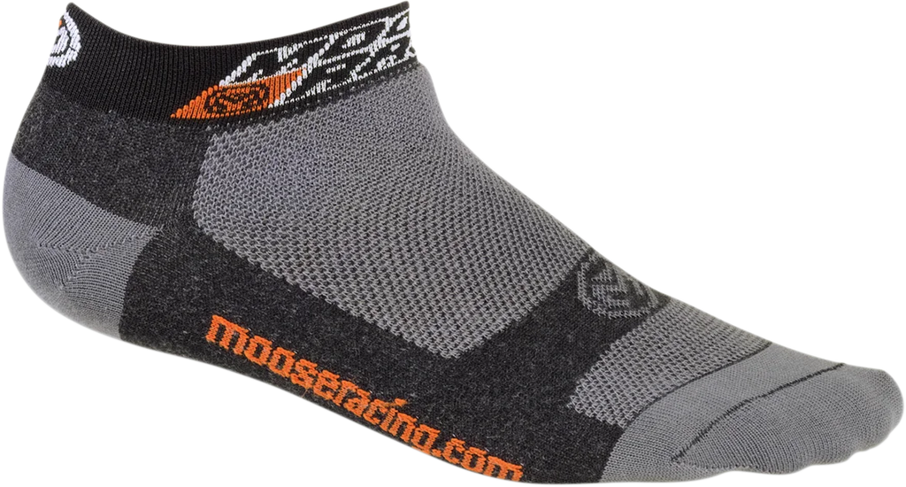 Moose Offroad Casual Low Socks - Black/Gray - S/M 34310788 - Side View