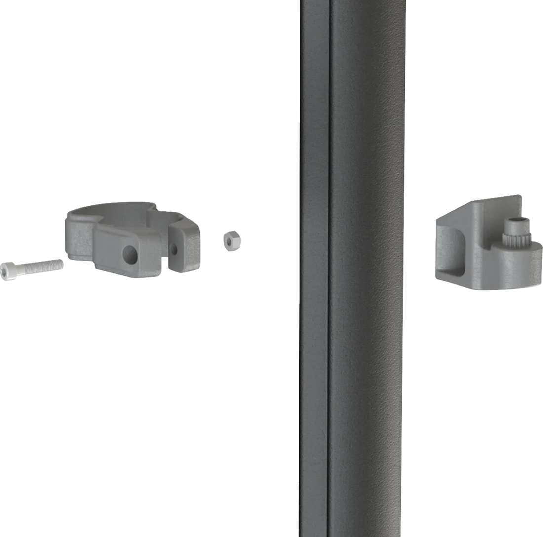 Moose Offroad Clamp - Mirror/Side View - Black CFPRO-1 - Side View