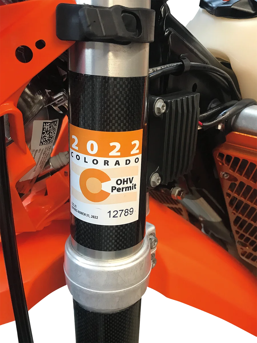 Moose Offroad Clip-On Registration Holder SH1 - Side View