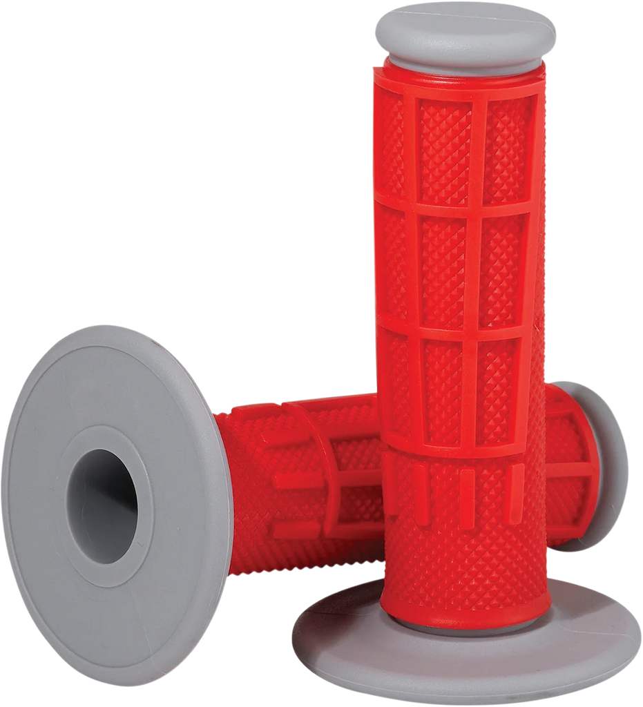 Moose Offroad Comp Diamond Half Waffle Grips - Red 1MG2315-REM - Side View