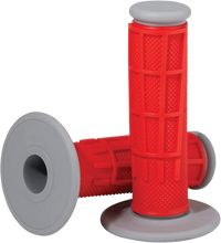 Load image into Gallery viewer, Moose Offroad Comp Diamond Half Waffle Grips - Red 1MG2315-REM - Side View