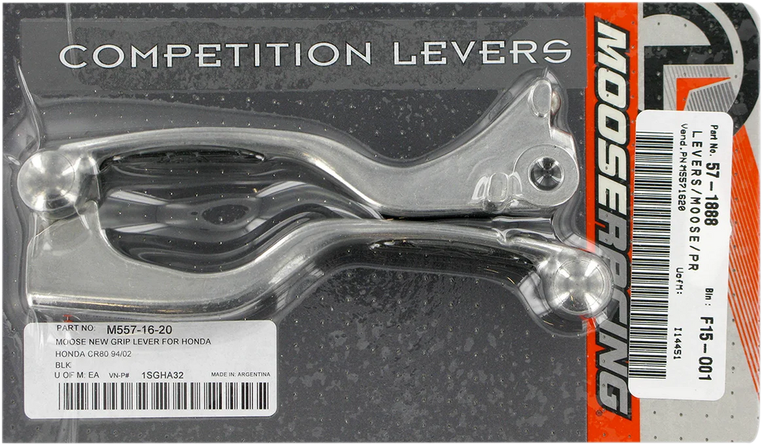 Moose Offroad Competition Lever Set - Black 1SGHA32 - Side View