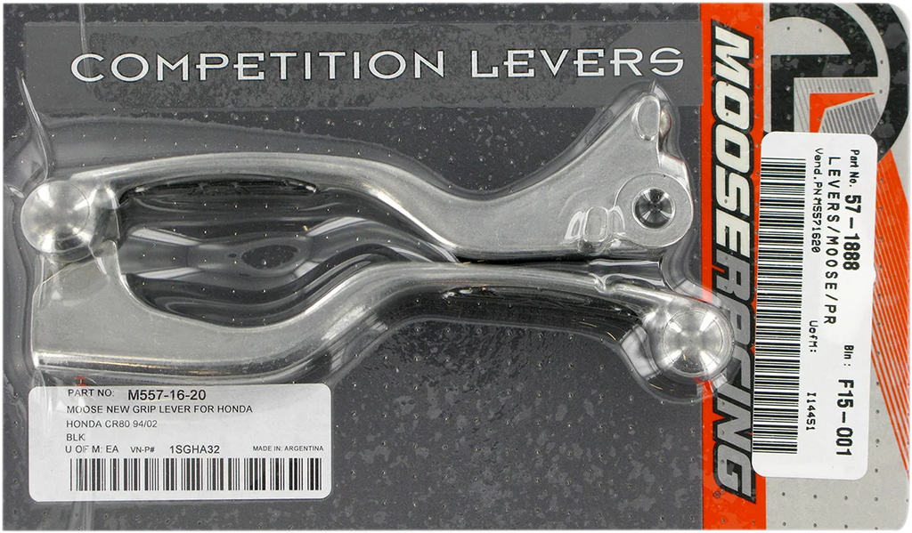 Moose Offroad Competition Lever Set - Black 1SGHA32 - Side View
