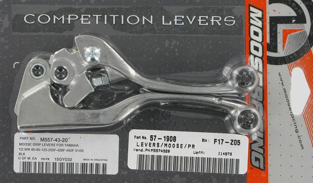 Moose Offroad Competition Lever Set - Black 1SGYG32 - Side View
