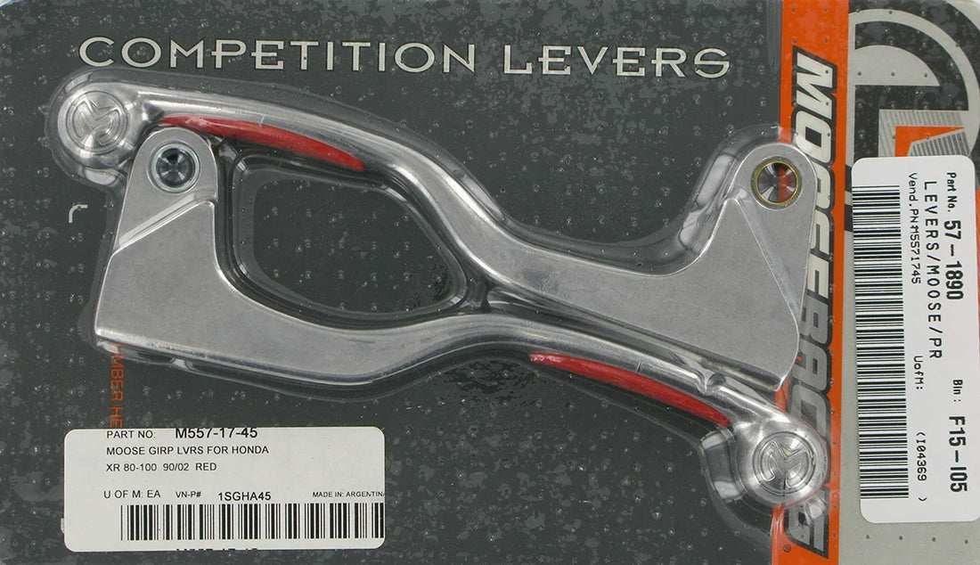 Moose Offroad Competition Lever Set - Red 1SGHA45 - Side View