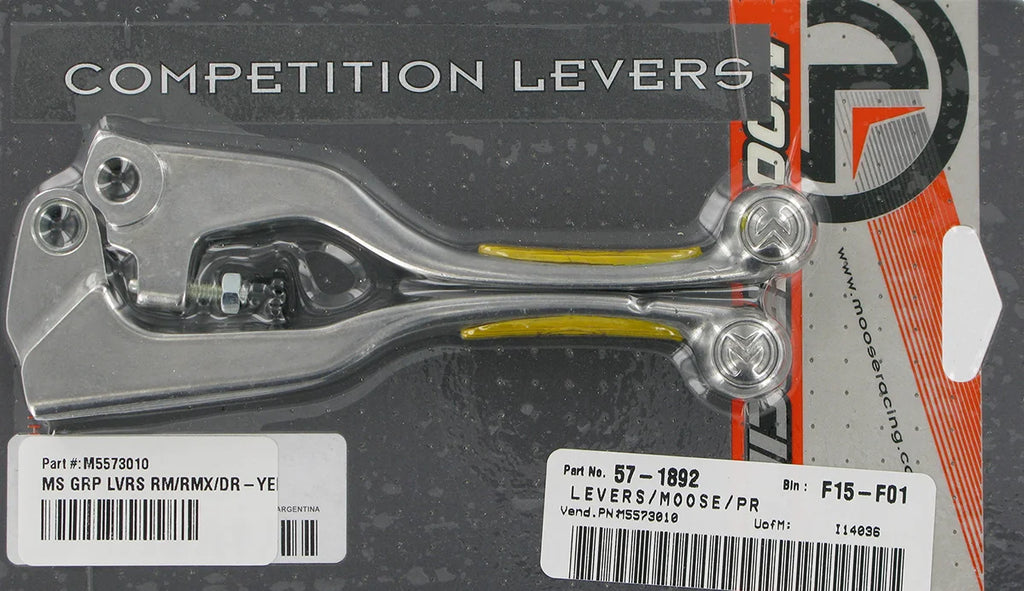 Moose Offroad Competition Lever Set - Yellow 1SGSC21 - Side View
