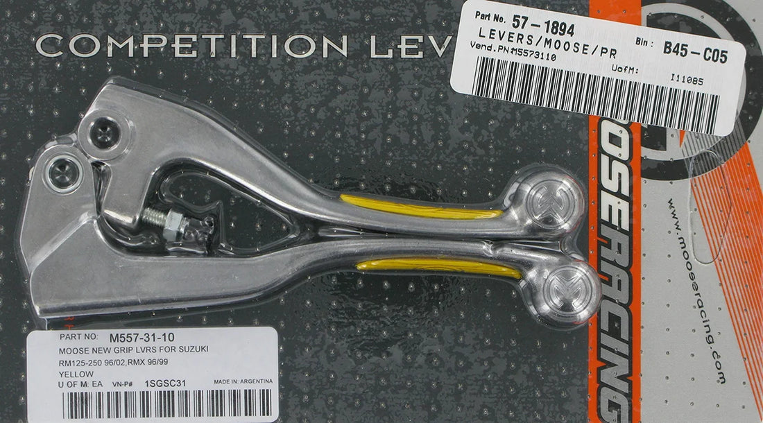 Moose Offroad Competition Lever Set - Yellow 1SGSC31 - Side View