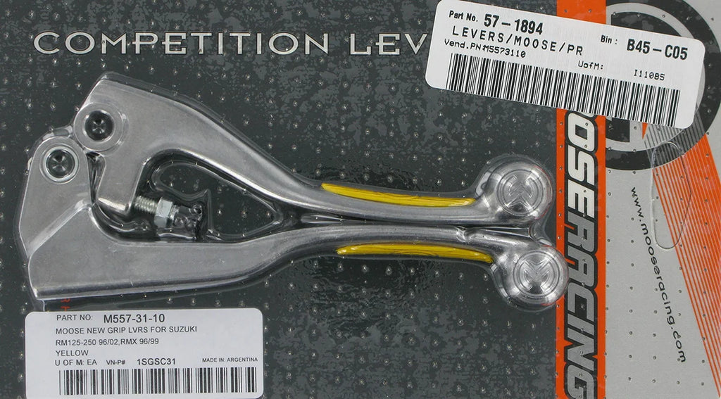 Moose Offroad Competition Lever Set - Yellow 1SGSC31 - Side View