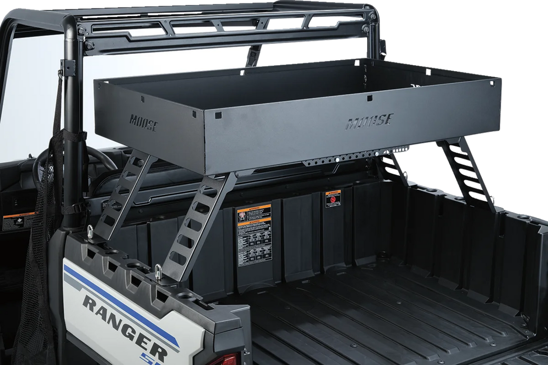 Moose Offroad Crago Bed Rack - Upper Deck System - XL 4913PF - Back View
