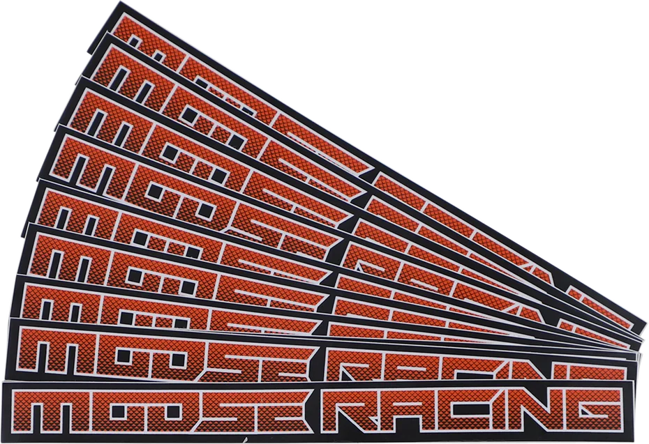 Moose Offroad Decal - Moose Corporate - Orange/White - 6" 4320-2410 - Side View