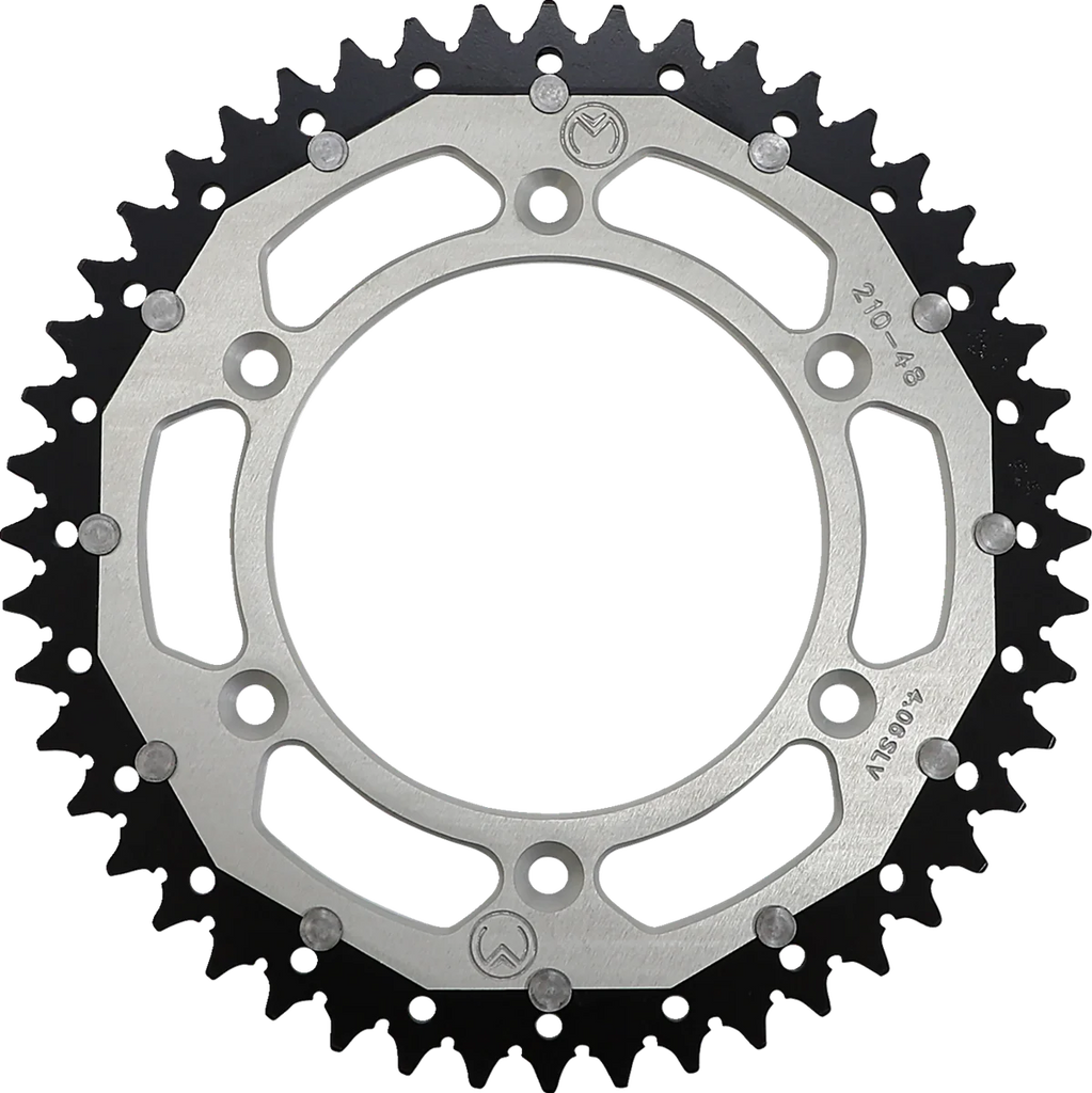 Moose Offroad Dual Sprocket - 48 Tooth - Silver 1210-210-48-11X fits Honda - Main Product View