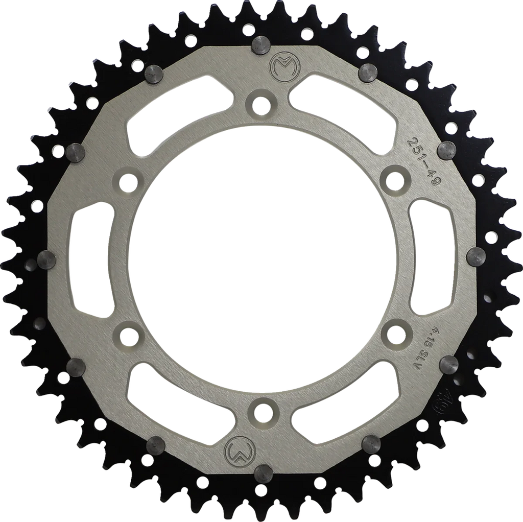 Moose Offroad Dual Sprocket - 49 Tooth - Silver 1210-251-49-11X fits Yamaha - Main Product View