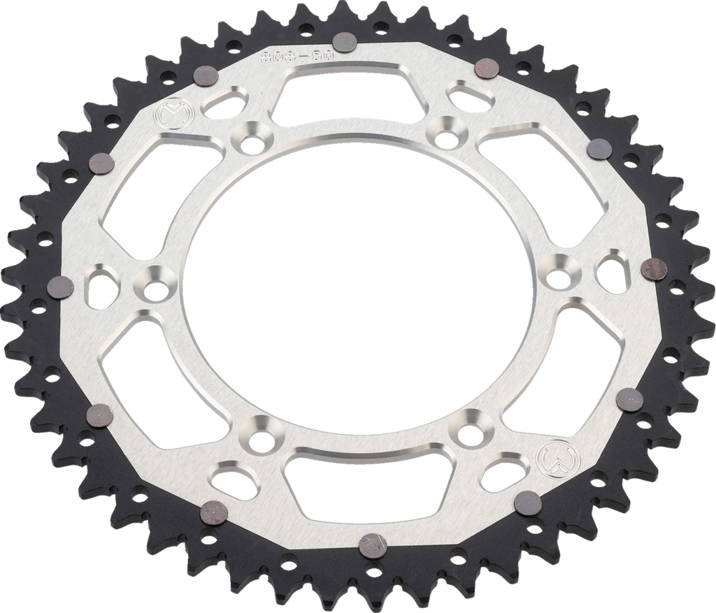 Moose Offroad Dual Sprocket - 52 Tooth - Silver 1210-251-52-11X fits Yamaha - Side View