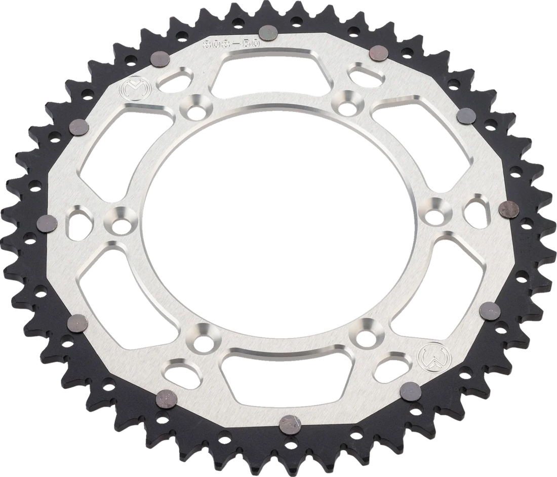 Moose Offroad Dual Sprocket - Black - 49 Tooth 1210-822-49-10X - Side View