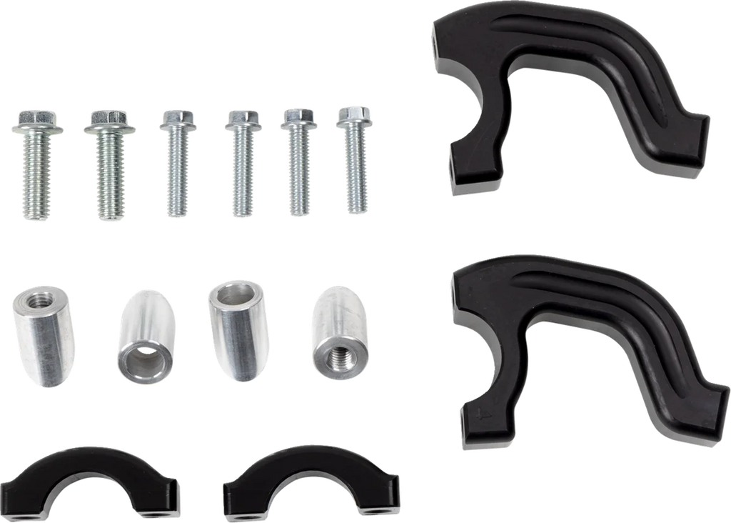 Moose Offroad Evo 2 Black Debris Deflectors with Tapered Clamp Set 50-5218B - Side View