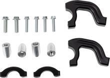 Load image into Gallery viewer, Moose Offroad Evo 2 Black Debris Deflectors with Tapered Clamp Set 50-5218B - Side View