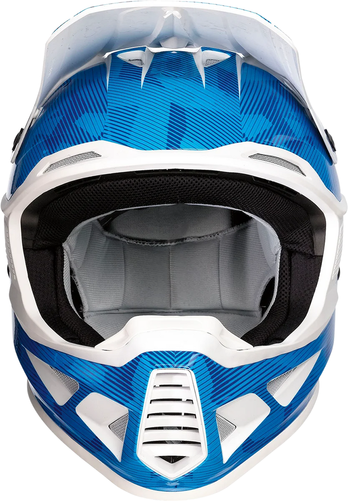 Moose Offroad F.I. Helmet - Agroid Camo - MIPS® - Blue/White - Small 0110-7767 - Side View