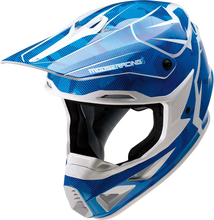 Load image into Gallery viewer, Moose Offroad F.I. Helmet - Agroid Camo - MIPS® - Blue/White - Small 0110-7767 - Installation View