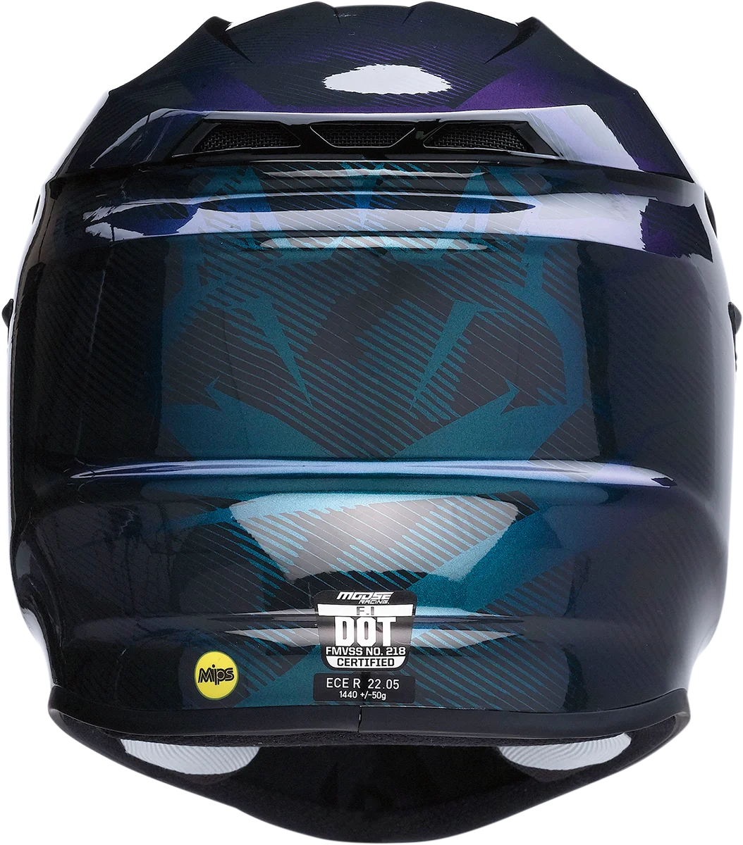 Moose Offroad F.I. Helmet - Agroid Camo - MIPS® - Iridescent Blue - Large 0110-7755 - Side View