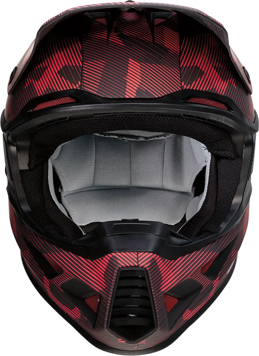 Moose Offroad F.I. Helmet - Agroid Camo - MIPS® - Red/Black - Large 0110-7762 - Side View