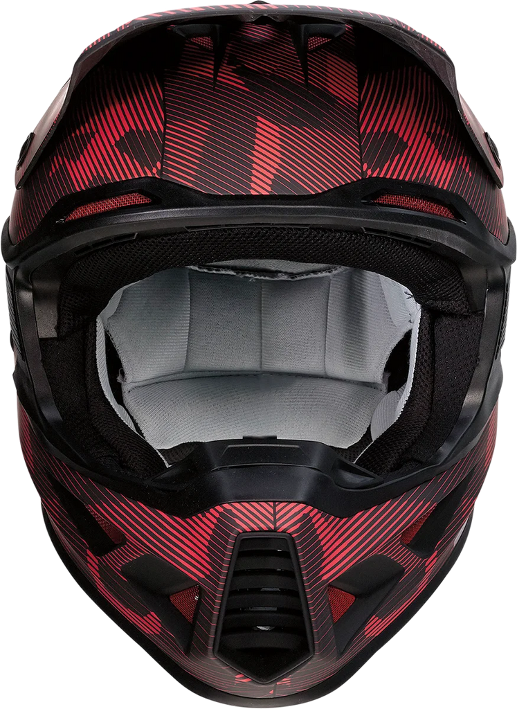 Moose Offroad F.I. Helmet - Agroid Camo - MIPS® - Red/Black - Medium 0110-7761 - Side View