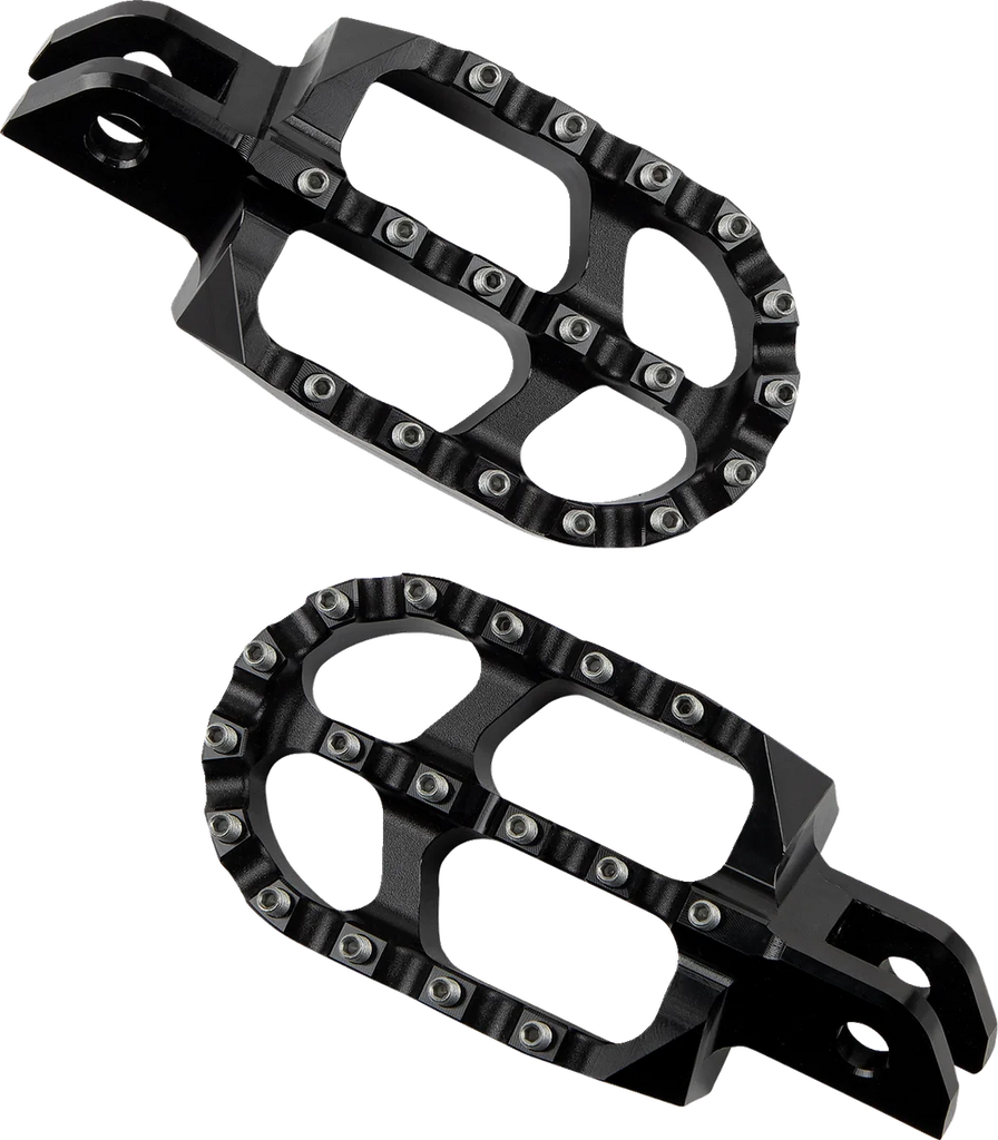 Moose Offroad Foot Pegs - Black - Passenger M80-550 - Side View