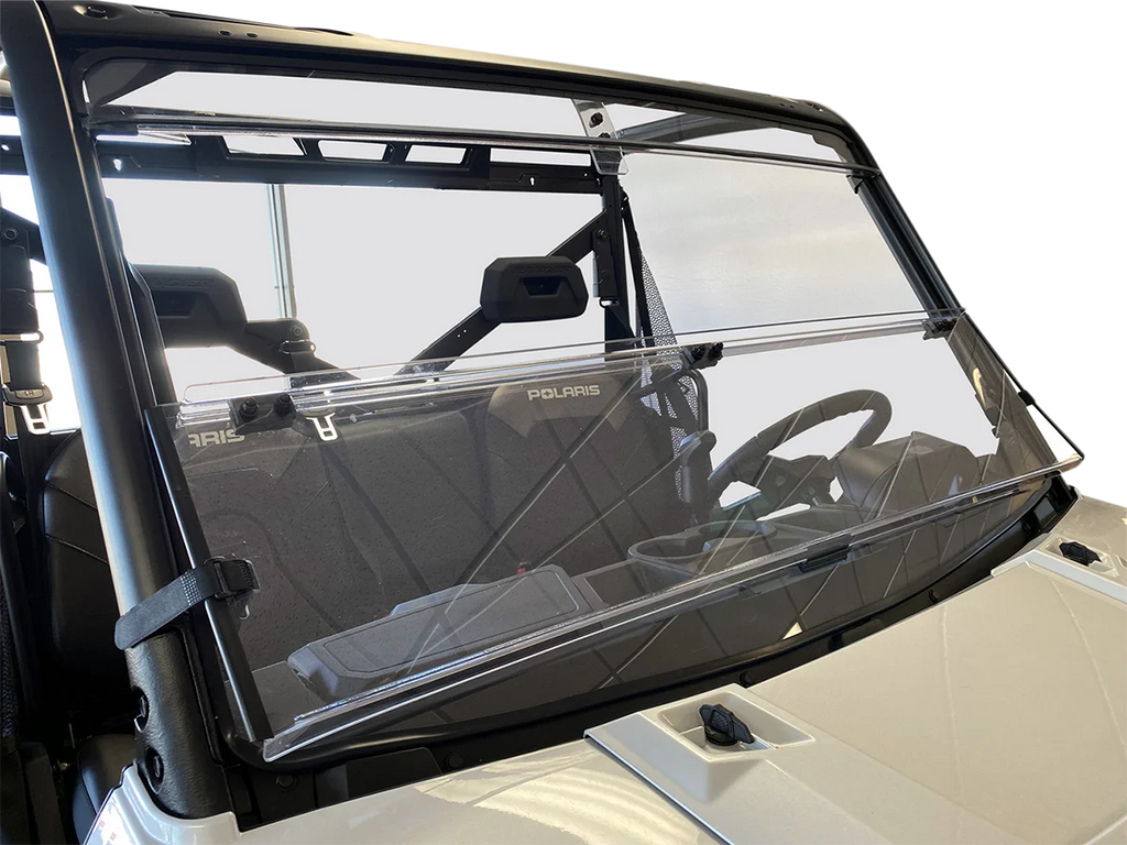Moose Offroad Full Folding Windshield - Deluxe - V000265-12200M fits Ranger - Side View