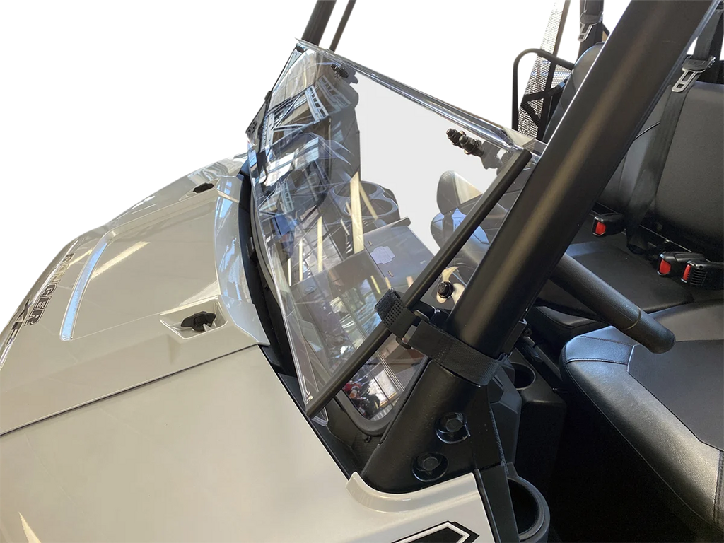 Moose Offroad Full Folding Windshield - Deluxe - V000265-12200M fits Ranger - Back View