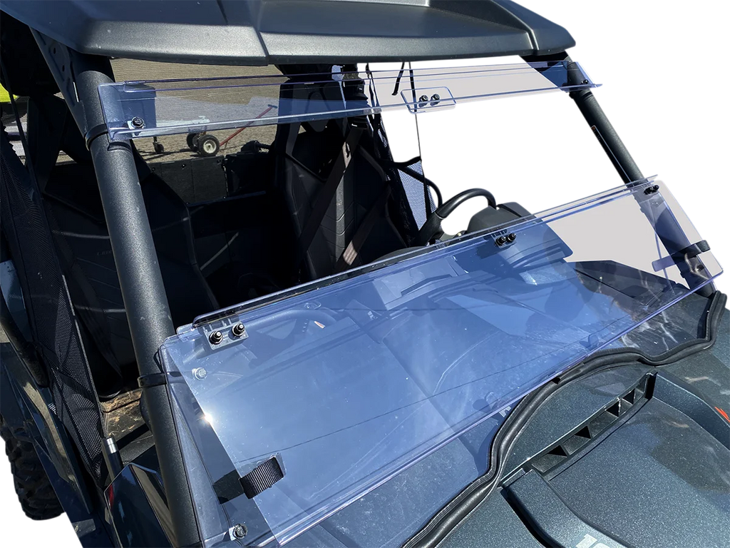 Moose Offroad Full Folding Windshield - Deluxe - V000269-12200M fits Commander - Installation View