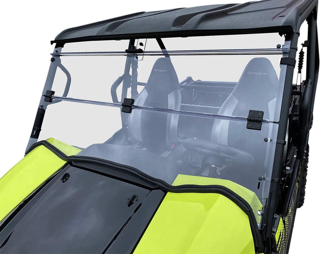 Moose Offroad Full Folding Windshield - Deluxe - V000277-12200M fits Teryx - Installation View