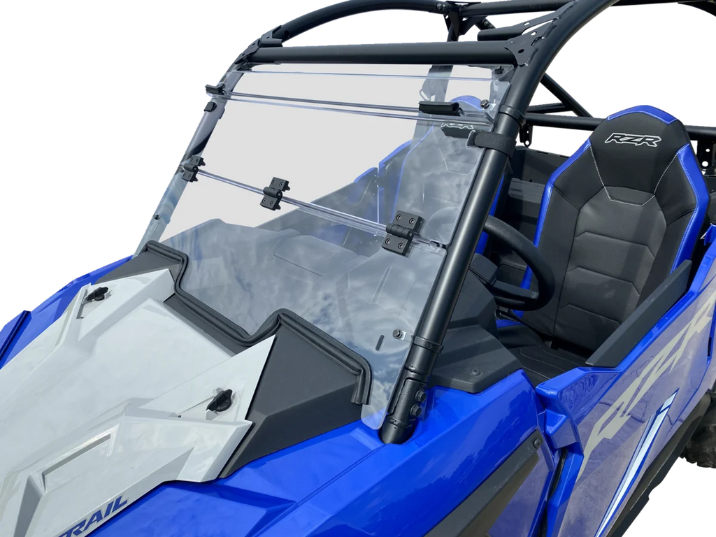 Moose Offroad Full Folding Windshield - Deluxe - V000291-12200M fits RZR Trail - Main Product View