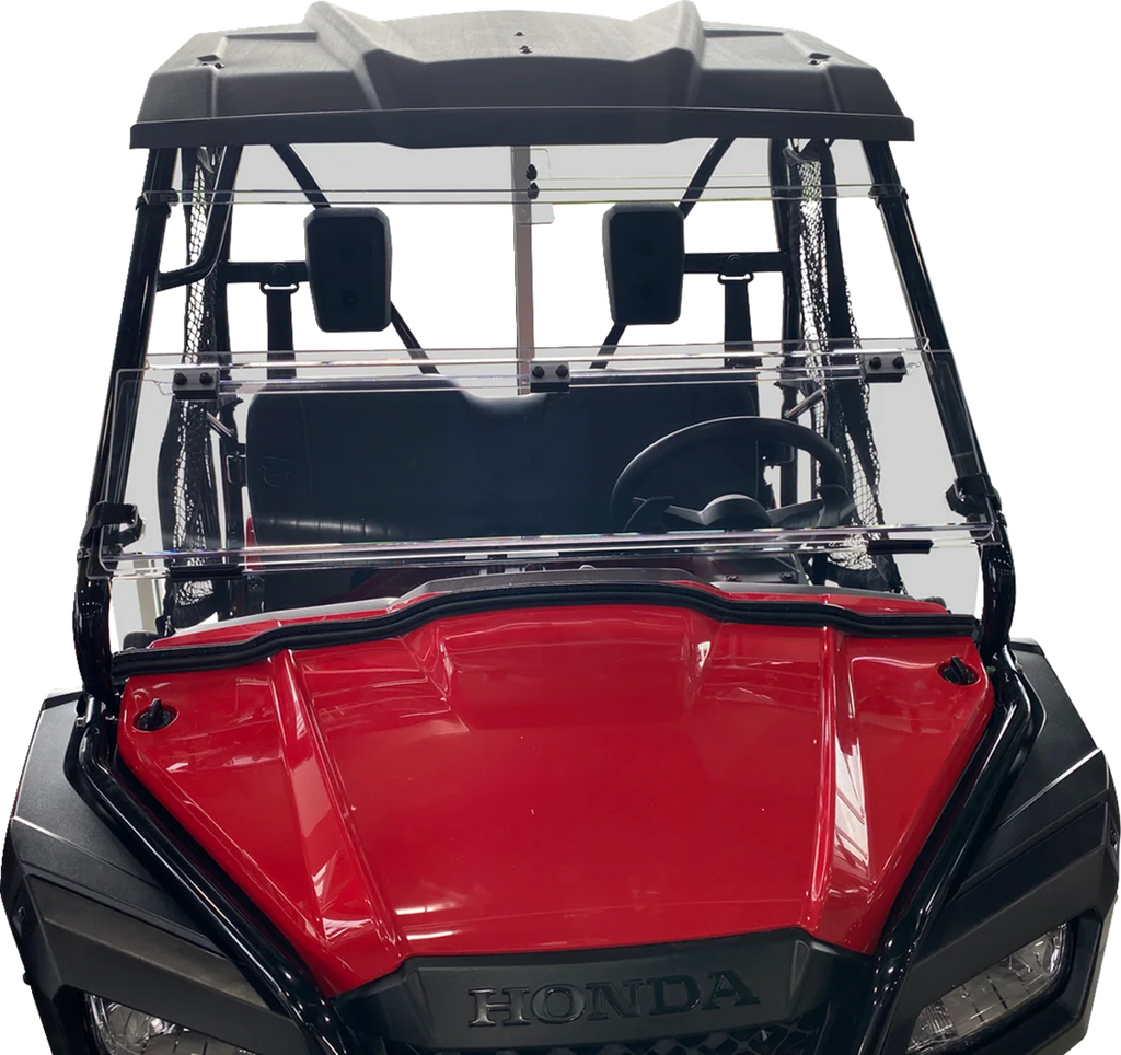 Moose Offroad Full Folding Windshield - Deluxe - V000351-12200M fits Pioneer - Side View