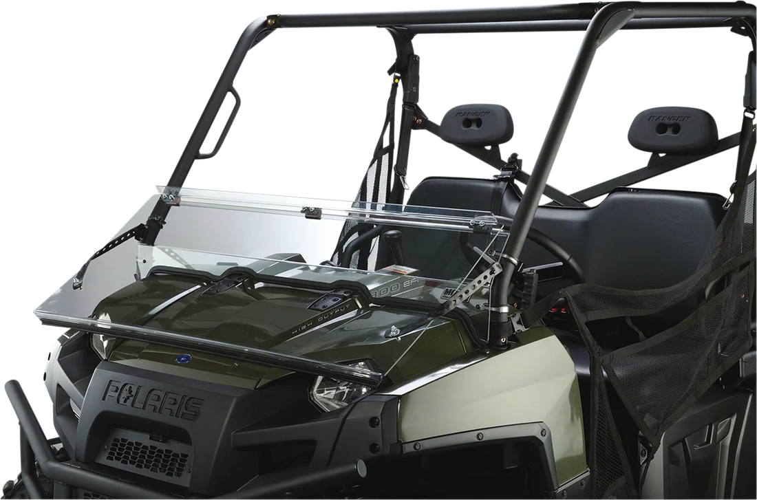 Moose Offroad Full Folding Windshield - LEMA100-0013 fits Ranger - Side View