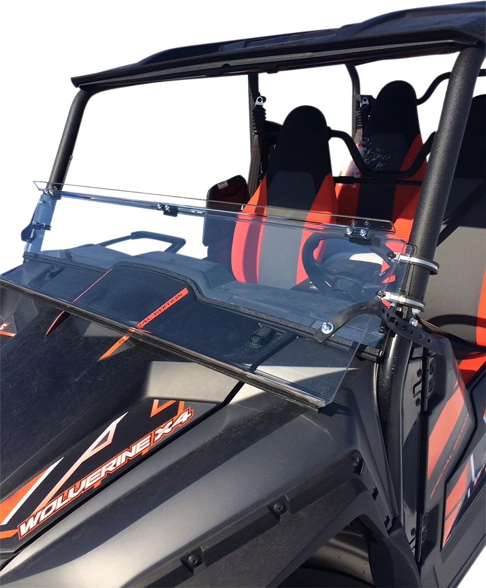 Moose Offroad Full Folding Windshield - LEMA100-0042 fits Wolverine - Side View