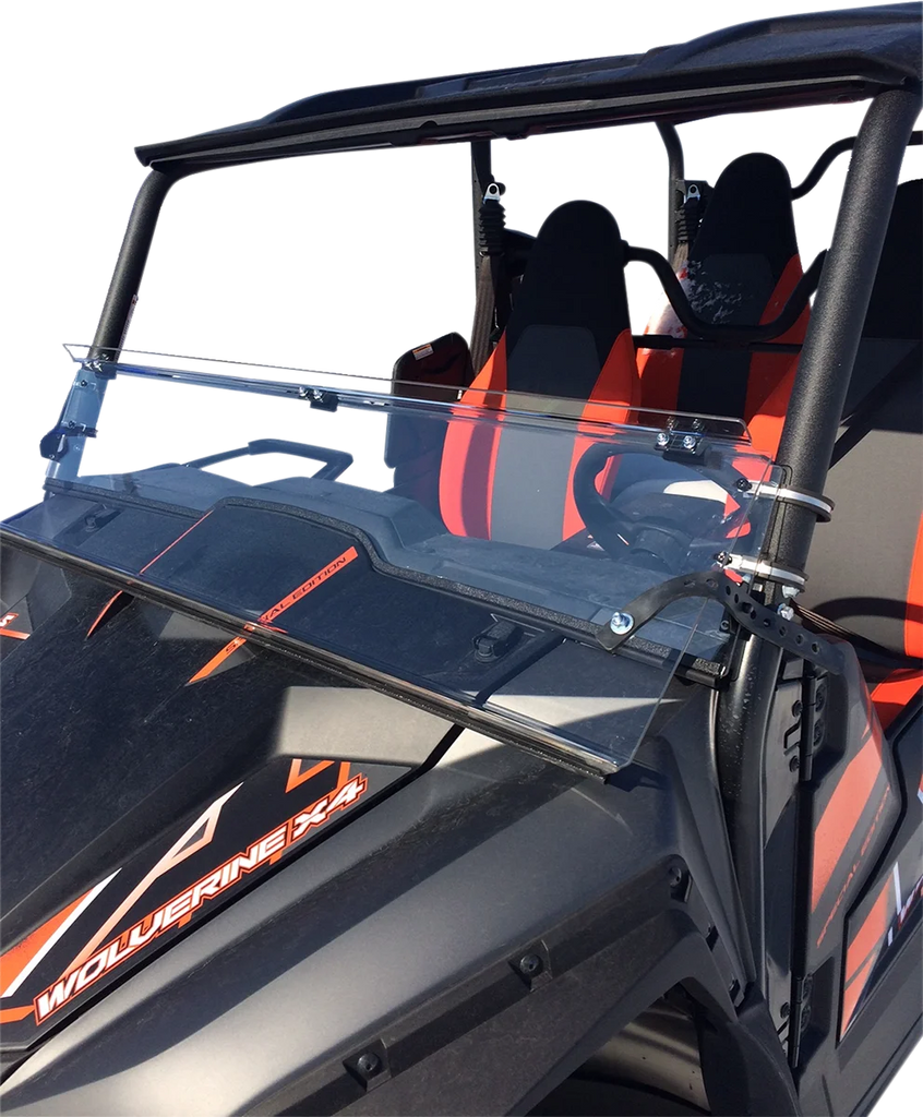 Moose Offroad Full Folding Windshield - LEMA100-0042 fits Wolverine - Side View